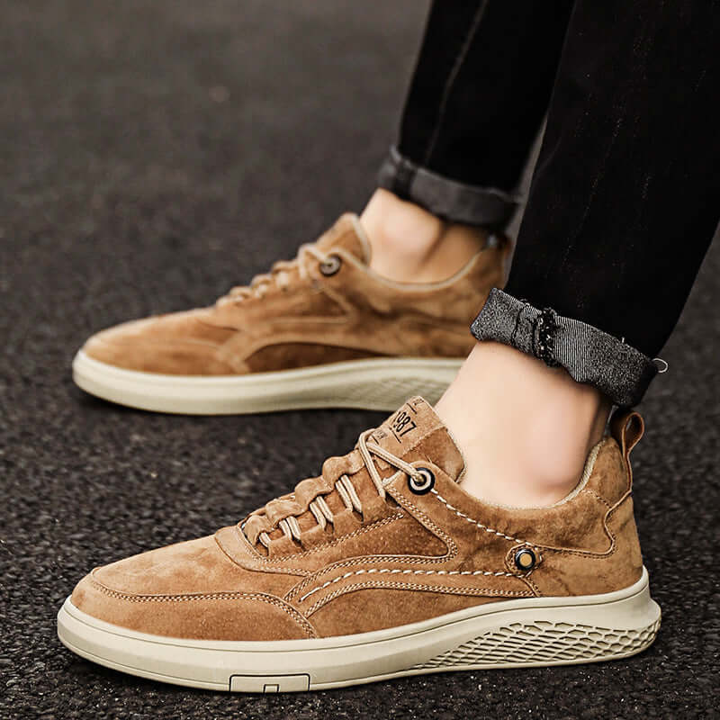 1987 Italian Suede Sneakers - casual sneakers men, lightweight, breathable, perfect for travel, stylish and comfortable everyday wear.