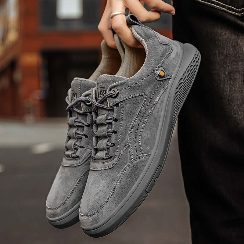 1987 Italian Suede Sneakers - men's casual sneakers with orthopedic insole showcasing comfort, breathable suede, and stylish design for everyday wear.