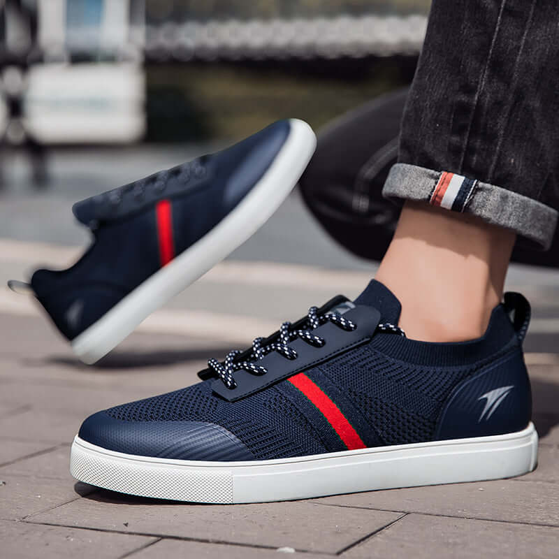 Bardelli Knit Sneakers: Men's casual, comfortable everyday sneakers with breathable mesh, perfect for walking, travel, and casual outfits.