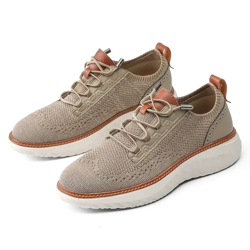 Oxford Ridge Mesh Sneakers - stylish, lightweight, breathable casual sneakers for men, perfect for everyday wear, walking, travel, and smart looks.