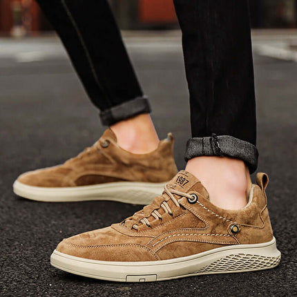 1987 Italian Suede Sneakers - men's casual sneakers, comfortable everyday wear, stylish and breathable for travel and casual outfits