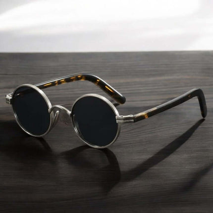 Bellini Shades vintage-style UV protection sunglasses with sleek metal frame and tortoiseshell arms, perfect for modern style and driving.