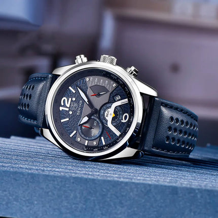 Benyar Rare Sports Watch with Leather Strap