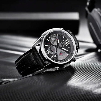 Benyar Rare Sports Watch with Leather Strap