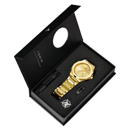 Northport Business Watch in gift box with stainless steel band and calendar feature