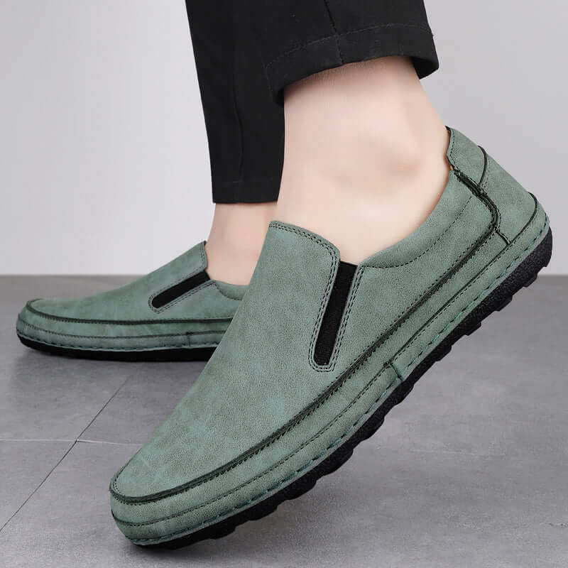 Alvero Genuine Leather Loafers, premium slip-on with orthopedic comfort, perfect for formal style and luxury men's fashion.