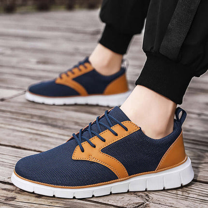 Arden Mesh Sneakers: stylish men's casual sneakers with breathable mesh, leather accents, ideal for everyday comfort and travel.