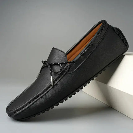 Ashford Leather Loafers - elegant men's slip-on formal shoes with premium genuine leather and cushioned insoles for luxury and comfort.