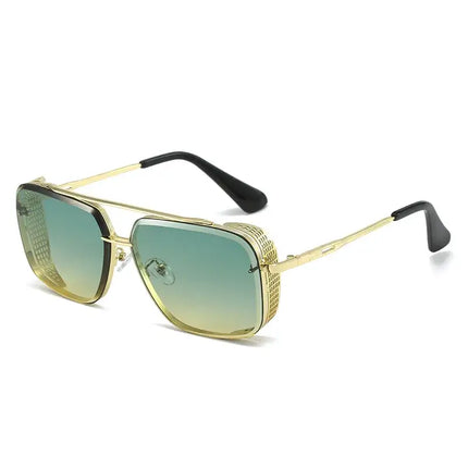 Astoria Shades vintage sunglasses with square lenses and gold frame, perfect for a retro look.