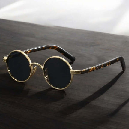 Bellini Shades vintage-style polarized UV protection men's sunglasses with tortoiseshell arms, perfect for stylish everyday wear and driving.