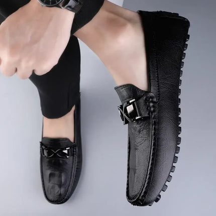 Benson Leather Loafers - premium men's slip-on formal loafers made from luxurious genuine leather, perfect for comfort and style.