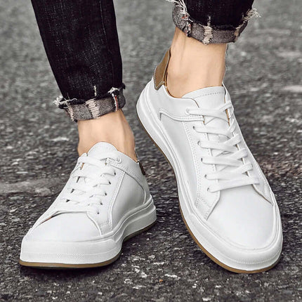 Bergamo Leather Sneakers, comfortable everyday sneakers for men, perfect for casual outfits and travel, lightweight and stylish.