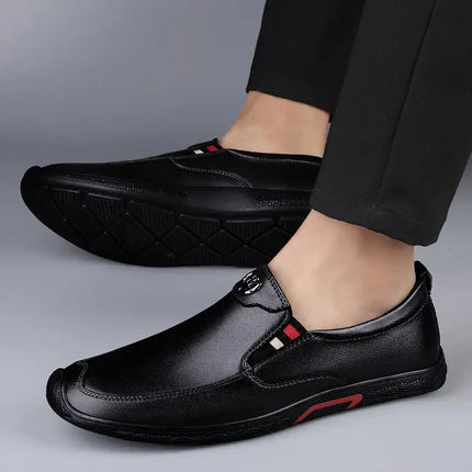 Bradford Leather Loafers showcasing premium slip-on formal style for men in elegant black leather.