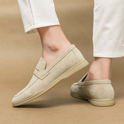 Brando Suede Loafers showcasing premium suede, slip-on design, and elegant formal style for men's comfort and sophistication.