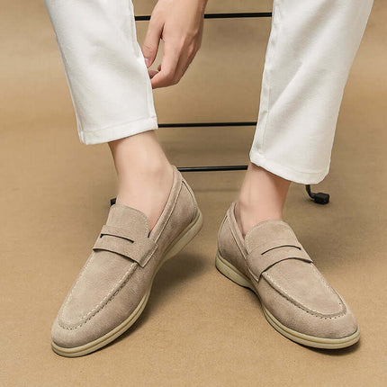 Brando Suede Loafers showing premium suede and slip-on comfort, perfect for men's formal occasions with orthopedic support.