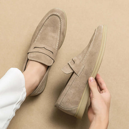 Brando Suede Loafers showcasing premium suede elegance and slip-on comfort for formal wear.