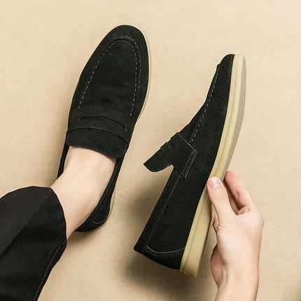 Brando Suede Loafers - Timeless men's leather loafers with slip-on design, crafted in premium suede for optimal comfort and formal style.