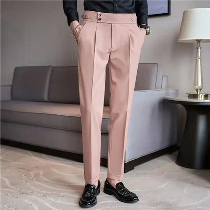 Brighton Pants - men's casual pants with high-waisted fit, flexible viscose/spandex fabric; ideal for work, travel, and everyday comfort.
