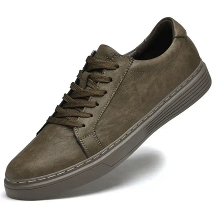 Callide™ Leather Sneaker in brown, lightweight and breathable men's casual sneaker, perfect for comfortable everyday and travel wear.