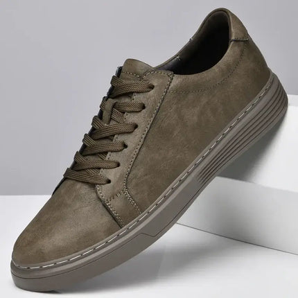 Callide™ Leather Sneaker - men's casual sneakers in brown, featuring lightweight comfort, breathable materials, and modern casual style for daily wear.