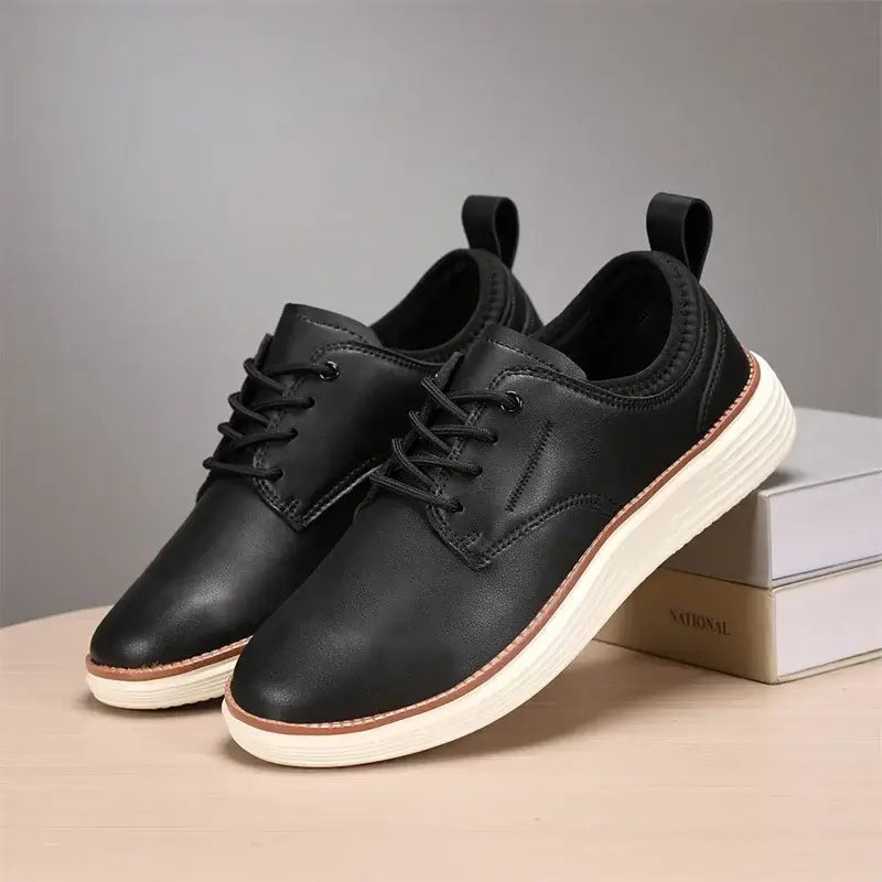 Carvelli Leather Sneakers: stylish, lightweight, and comfortable casual sneakers for men. Perfect for everyday wear and travel.