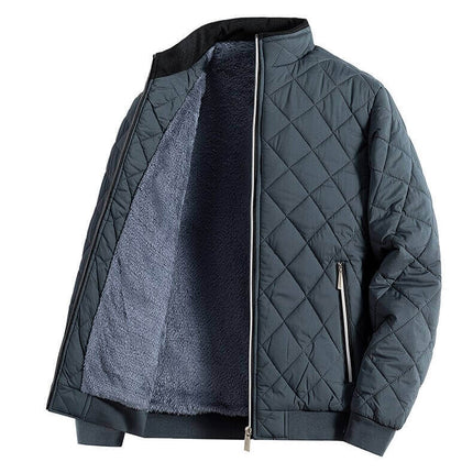 Casual jacket for men in modern urban style with quilted design and zipper closure