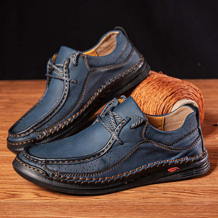 Dante Leather Loafers - Elegant formal men's slip-on leather shoes with cushioned insole, perfect for semi-formal occasions.