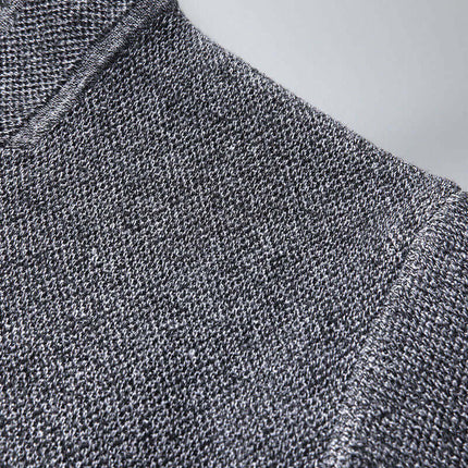 Close-up of D’Avorio Knit Cardigan's premium knit fabric, showcasing soft comfort and stylish winter design for men; ideal knitwear for warmth.