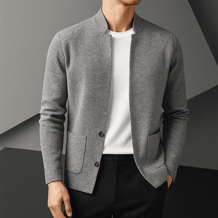 D’Avorio Knit Cardigan, men's winter sweater offering warmth, comfort, and layering style, crafted for transitional weather in luxurious knit.