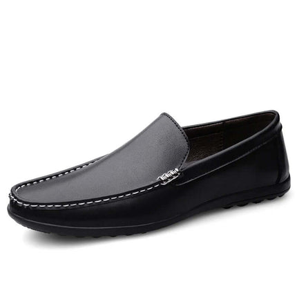 Ellis Leather Loafers - Luxury slip-on men's formal leather loafers with padded comfort and sleek, minimalist design.