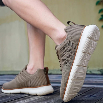 Ethos Knit Sneakers showcasing lightweight, breathable design perfect for casual men's wear, walking, and travel.