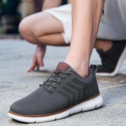 Ethos Knit Sneakers for men showcasing lightweight and modern design, perfect for casual everyday wear and travel. Comfortable lifestyle footwear.