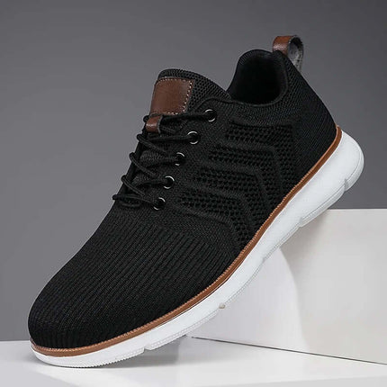 Ethos Knit Sneakers for men featuring a lightweight flyknit upper, orthopedic cushioned sole, and modern casual style for everyday comfort.