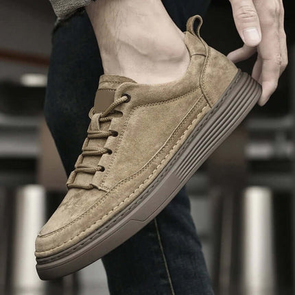 Huxley Suede Sneakers - Men's casual sneakers with breathable suede, orthotic footbed, perfect for walking, travel, and everyday wear.