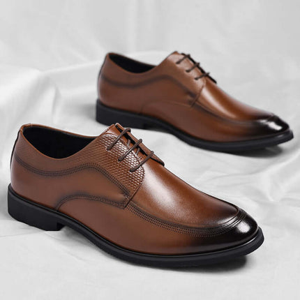 Italian leather dress shoes with premium leather, orthopedic foam insole, and durable anti-slip outsole for formal occasions.