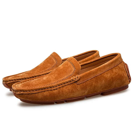 Lazio Suede Loafers in premium Italian suede, showcasing elegant style, slip-on comfort, and luxury for formal wear.