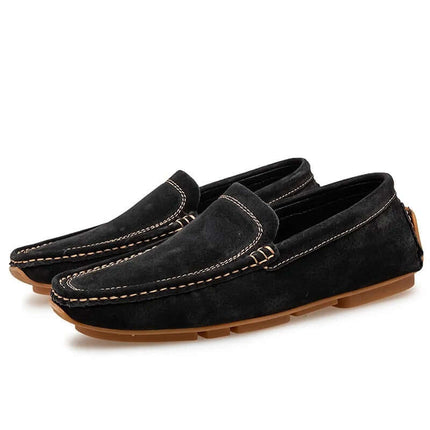 Lazio Suede Loafers for men in premium Italian suede, showcasing elegant hand-stitched detailing with cushioned insole for luxurious comfort.