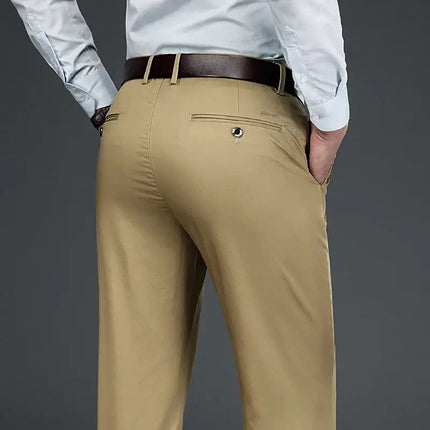 Loxley Classic-fit Pant shown in khaki, offering comfort, flexible fit, and modern style. Ideal men's casual pants for work and travel.