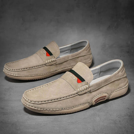 Lucca Suede Loafers - premium men's slip-on leather loafers for formal occasions, offering lightweight and cushioned comfort in elegant suede.