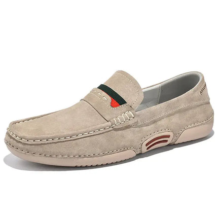 Lucca Suede Loafers - Elegant men's slip-on leather shoes, perfect for formal settings, crafted from premium suede with cushioned comfort.