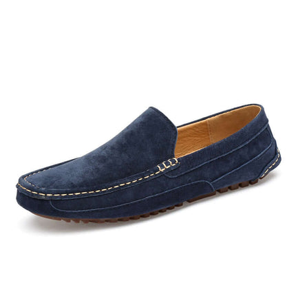 Lucera Slip-On Loafers in soft suede with flexible sole, men's leather loafers for a formal yet comfortable fit.