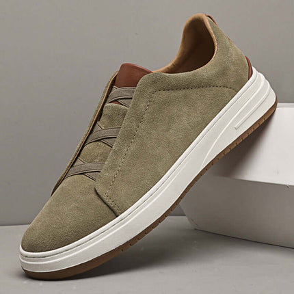 Lupo Casual Cowhide Sneakers - Comfortable everyday men's casual sneakers, stylish slip-on design, perfect for walking and travel.