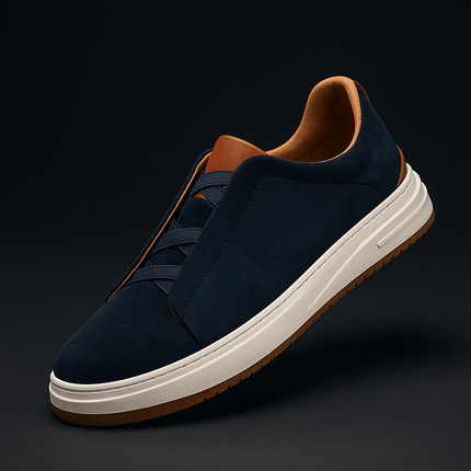 Lupo Casual Cowhide Sneakers, stylish everyday footwear for men, featuring breathable suede leather with cushioned insole for comfort and versatility.