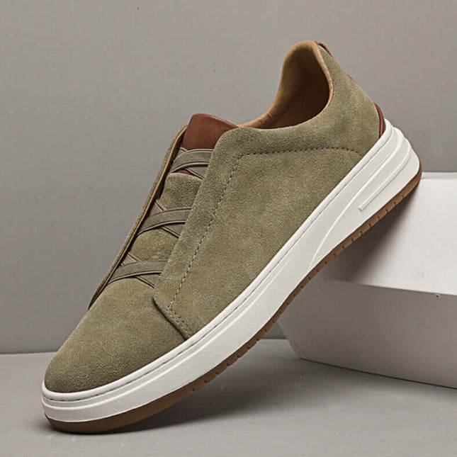 Lupo Casual Cowhide Sneakers - Stylish, comfortable men's casual sneakers for everyday wear and travel with breathable suede leather.