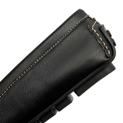 Close-up of Marco Leather Loafers highlighting hand-stitched premium leather, stylish slip-on design, and luxurious comfort for formal occasions.