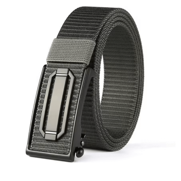 men's tactical nylon belt– Durable Nylon Canvas Belt, genuine leather belt with strong buckle, versatile for formal and casual wear.