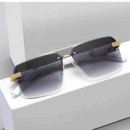 Monaco Retro Shades - UV protection men's polarized sunglasses with gold-tone accents, lightweight comfort for stylish everyday use.