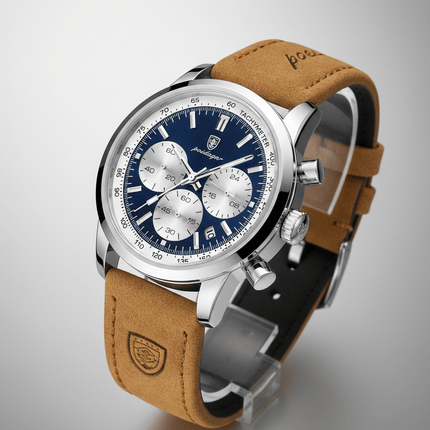 Monarch Automatic – Signature Edition watch with sapphire crystal and genuine leather strap in Swiss luxury style