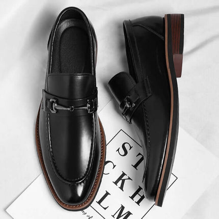 Montovani Leather Loafers for formal elegance and comfort