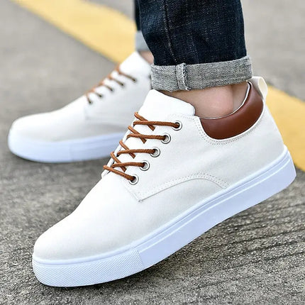 Nomad Canvas Sneakers on a man's feet, showcasing lightweight, breathable materials. Perfect for casual wear, travel, and everyday comfort.